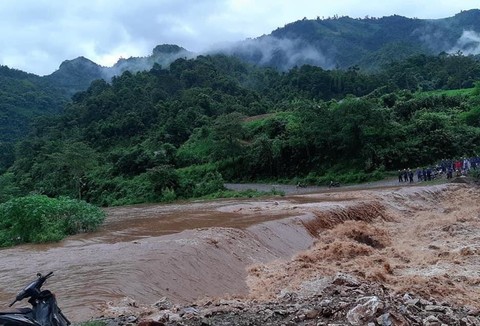 Hà Giang ngập sâu sau mưa lớn