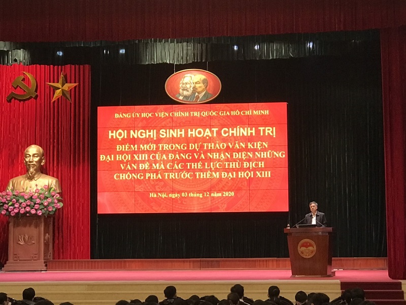 Hội nghị: Điểm mới trong Dự thảo văn kiện Đại hội XIII của Đảng và nhận diện những vấn đề mà các thế lực thù địch, chống phá trước thềm Đại hội XIII