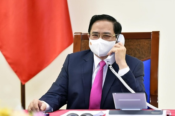 Thủ tướng Phạm Minh Chính điện đàm Thủ tướng Nhật Bản: 2 nước tập trung thúc đẩy 5 lĩnh vực hợp tác