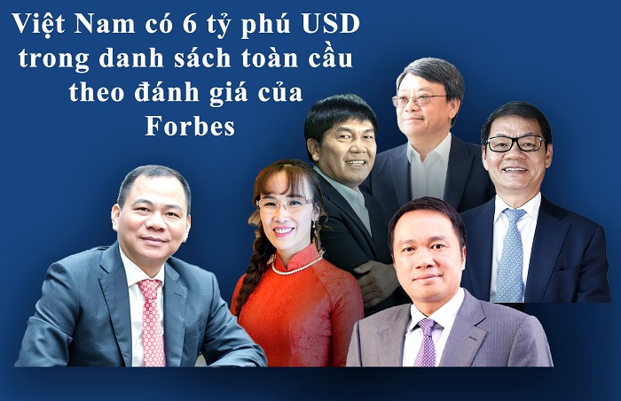 Việt Nam có 6 tỷ phú USD trong danh sách toàn cầu