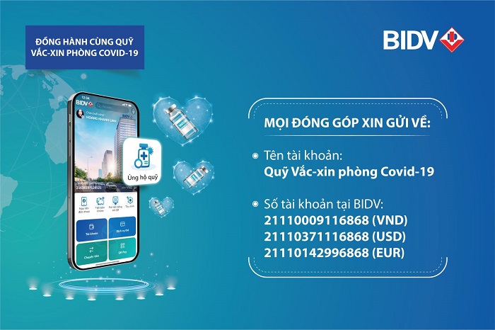Miễn phí chuyển tiền ủng hộ Quỹ vaccine phòng COVID-19