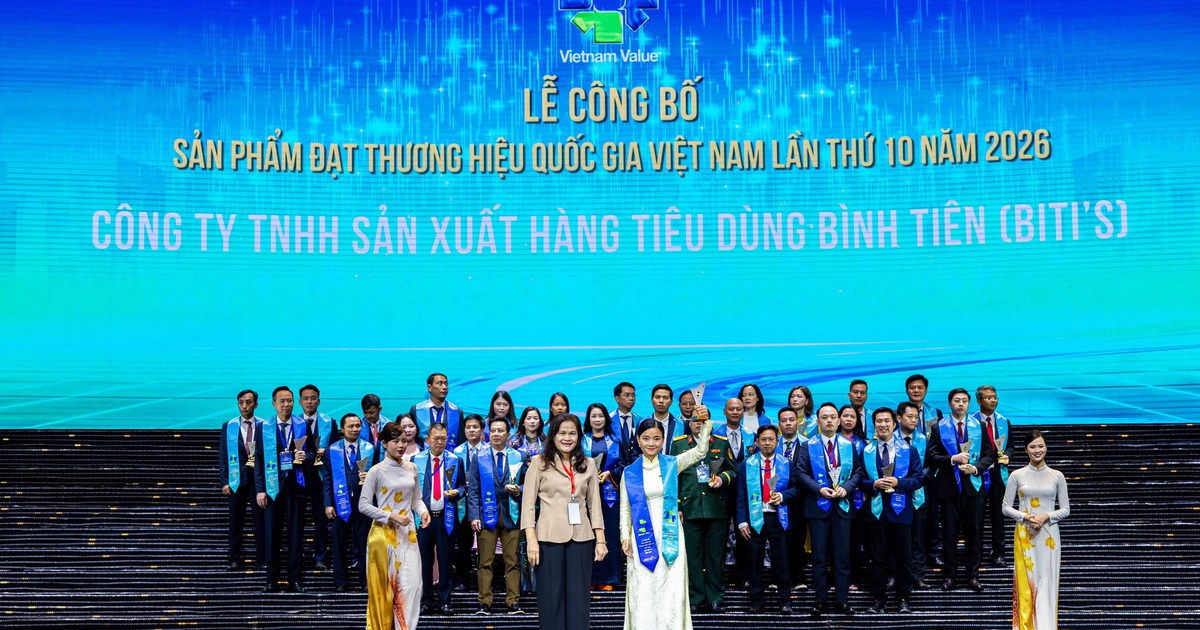 Biti's lập thành tích 10 kỳ liên tiếp đạt Thương hiệu quốc gia Việt Nam
